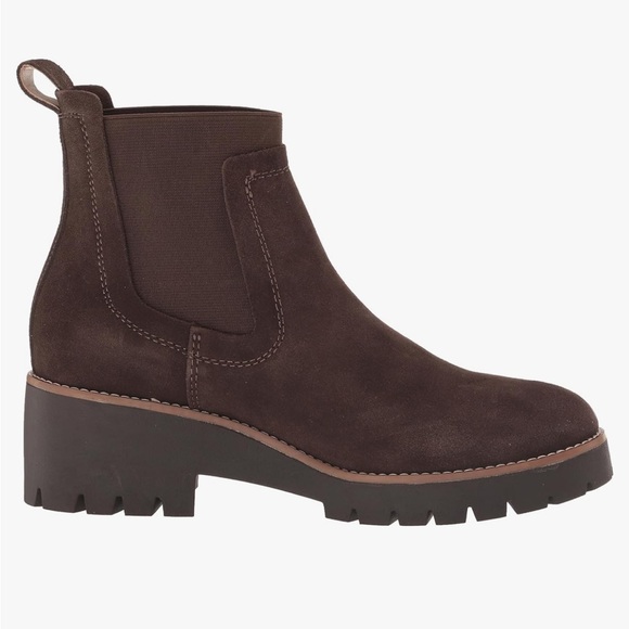 Blondo Dyme Waterproof Brown Suede Lug Sole Chelsea Boots 10 Classic Minimalist - Picture 16 of 16